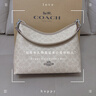 蔻馳（COACH）【品牌直供】女士LAUREL中號斜挎流浪包沙黃色CV975女神節禮物 曬單實(shí)拍圖