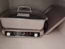 美的（Midea）電火鍋鴛鴦鍋火鍋專(zhuān)用鍋多功能鍋料理烤肉鍋分體式多功能一體電鍋0氟鈦陶電煮鍋HGS352866S 曬單實(shí)拍圖