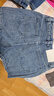 紅袖商場(chǎng)同款通勤風(fēng)牛仔裙褲秋季2024新款女裝復古水洗貼標純棉短褲 牛仔藍071 M 曬單實(shí)拍圖