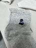 貓人5雙刺繡襪子女士短襪春夏季卡通純棉灰色中筒ins潮日系學(xué)生運動(dòng)襪 曬單實(shí)拍圖