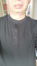 名創(chuàng  )優(yōu)品亨利領(lǐng)長(cháng)袖t恤男春季華夫格男士打底衫寬松內搭上衣Z 黑色 M    曬單實(shí)拍圖
