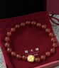 周大福柿柿如意柿子紅色玉髓本命年手串黃金手鏈 EOR1373禮物 曬單實(shí)拍圖