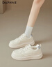 達芙妮超軟厚底小白鞋女款2026新款春季透氣增高女鞋運動(dòng)百搭休閑板鞋女 曬單實(shí)拍圖