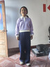 英氏（YEEHOO）女童套裝兒童衛衣褲子兩件套中大童裝休閑運動(dòng)時(shí)尚春 夢(mèng)幻紫 160 曬單實(shí)拍圖