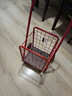 杰適小號折疊購物車(chē)便攜買(mǎi)菜車(chē)手拉車(chē)小拖車(chē)超市推車(chē)老人小拉車(chē)菜籃車(chē) 折疊小巧 紅色 曬單實(shí)拍圖