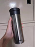 膳魔師（THERMOS）不銹鋼保溫杯男女茶杯車(chē)載便攜水杯商務(wù)帶茶隔可定制團購JMK 黑色 470ml 曬單實(shí)拍圖
