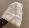 玖慕（JIUMU）純羊毛保暖毛線(xiàn)帽秋冬針織帽冷帽冬帽冬天戶(hù)外護耳防寒帽子女冬季 曬單實(shí)拍圖