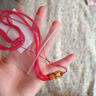 BJYL手編吊墜掛繩貔貅黃金玉石佛吊墜繩玉墜繩紅繩項鏈繩男女掛脖繩子 紅色 曬單實(shí)拍圖