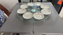 八海鳥(niǎo)餐桌轉盤(pán)家用旋轉圓桌加厚鋼化玻璃桌子大底座桌面旋轉輔助輪78cm 曬單實(shí)拍圖