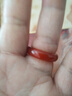 天然水晶串珠戒指小眾輕奢食指戒網(wǎng)絡(luò )時(shí)尚熱銷(xiāo)新爆款尾戒指環(huán)飾品 紅色（內徑約17-18mm)瑪瑙跑環(huán)戒指 曬單實(shí)拍圖