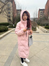 雅鹿純色長(cháng)款羽絨服女冬季2025新款寬松過(guò)膝加厚保暖情侶中戲外套 曬單實(shí)拍圖