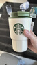 星巴克杯子禮盒保溫杯伴手禮禮物不銹鋼水杯情侶對杯咖啡杯吸管杯 紅色雙杯禮盒 曬單實(shí)拍圖