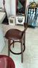 禾夫實(shí)木吧臺椅家用高腳凳靠背椅子商用收銀臺吧凳餐廳前臺高凳子吧椅 胡桃色木架【優(yōu)質(zhì)橡膠木】深棕【免洗】油蠟皮 坐高71（搭配95-105高度的桌子） 曬單實(shí)拍圖