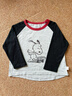 史努比（SNOOPY）長(cháng)袖t恤春秋兒童純棉新款衣服上衣童裝 灰/黑 滑板努比 100 曬單實(shí)拍圖