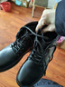 紅蜻蜓馬丁靴男英倫冬季復古工裝靴厚底機車(chē)高幫時(shí)裝靴WLD450201黑色40 曬單實(shí)拍圖