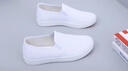 卡帝樂(lè )鱷魚(yú)（CARTELO）護士鞋女白色平底防滑休閑鞋輕便舒適美容鞋小白鞋單鞋老北京布鞋 白色【單鞋】 38 【女款】 曬單實(shí)拍圖