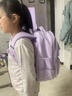 史努比（SNOOPY）書(shū)包小學(xué)生徽章痛包女孩子減負護脊大容量背包3-6年級大號紫色 曬單實(shí)拍圖