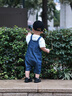 幼歌（YOUGE）夏季新品嬰幼兒柔軟透氣薄牛仔可愛(ài)造型背帶褲 牛仔藍 （66-100CM）襠開(kāi)口 80 cm 曬單實(shí)拍圖