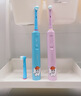 久膳美兒童旋轉電動(dòng)牙刷充電式圓頭2-3-4-6-12歲以上青少年男女寶寶小孩護齦軟毛 兒童生日節日禮物 藍色+共2個(gè)刷頭 曬單實(shí)拍圖