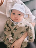 嬰兒帽子春季薄款小月齡男寶寶遮陽(yáng)帽開(kāi)春新生嬰幼兒護耳囟門(mén)胎帽 球球-淺藍色 大碼:適用頭圍（40-46cm），建議6-12個(gè)月 曬單實(shí)拍圖