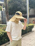 回力（Warrior）漁夫帽男夏季遮陽(yáng)防曬帽戶(hù)外釣魚(yú)防紫外線(xiàn)太陽(yáng)帽女透氣登山徒步帽 卡其色【速干透氣/面罩可拆卸】 曬單實(shí)拍圖