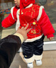 巴拉巴拉童裝兒童套裝男童女童新中式兩件套2026新款春裝小棉襖保暖拜年服 曬單實(shí)拍圖