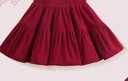 巴布豆女童裙子春秋半身裙2025年新款兒童百搭復古風(fēng)燈芯絨短裙中大童 紅 120 曬單實(shí)拍圖