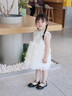 班喜迪女童連衣裙夏款2026洋氣兒童公主裙周歲寶寶禮服夏季網(wǎng)紗蓬蓬裙子 米色 110 曬單實(shí)拍圖