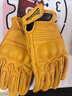 BEASLEY HELMETS比斯力復古騎行手套男女四季通用可觸屏透氣機車(chē)巡航手套夏季 黃色【羊皮】 L碼 曬單實(shí)拍圖