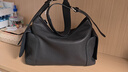裘真【明星同款】植鞣胎牛皮逍遙hobo包單肩斜挎大容量通勤包女 黑色小號-胎牛皮 曬單實(shí)拍圖