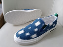 普步仕品牌一腳蹬帆布鞋男2026新款懶人鞋破洞牛仔布鞋低幫透氣休閑鞋男 蘭色 單層 41 曬單實(shí)拍圖