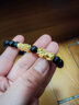 中國黃金（CHINA GOLD）黃金手鏈男足金雙貔貅瑪瑙手串轉運珠生日情人節禮物送男友老公 足金手串約1.2g【甄選禮盒】 曬單實(shí)拍圖
