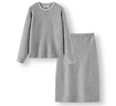 森馬（Semir）商場(chǎng)同款|森柔套裝女冬撞色開(kāi)叉毛衣長(cháng)裙2025兩件套101725117003 曬單實(shí)拍圖