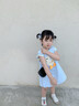 優(yōu)奇女童連衣裙套裝夏季女寶寶超萌小鴨背帶連衣裙兒童背心裙子兩件套 小鴨子 90 曬單實(shí)拍圖