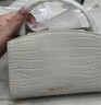 CHARLES&KEITH鱷魚(yú)紋凱莉包手提斜挎婚包包女包生日女神節禮物CK2-50270880-1 Ivory象牙色 S 曬單實(shí)拍圖