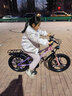 鳳凰官方旗艦店兒童自行車(chē)男女變速青少年學(xué)生山地車(chē)碟剎賽車(chē) 星際 粉紫【鋁架】21速+后座車(chē)燈+三刀 20寸【適合125-160cm】 曬單實(shí)拍圖