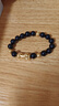 周大生黃金貔貅手串男士金珠轉運珠硬金手鏈黑曜石送男友生日禮物 曬單實(shí)拍圖
