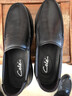 策樂(lè )休閑皮鞋男春季新款商務(wù)通勤男鞋軟底舒適套腳一腳蹬樂(lè )福鞋 黑色 40 曬單實(shí)拍圖