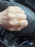中國黃金（CHINA GOLD）黃金招財暴富錢(qián)幣戒指足金有求幣應指環(huán)女戒38節禮物送女友老婆 約0.72g【有求幣應戒指16#】 曬單實(shí)拍圖