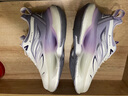 春季新品旋轉紐扣情侶超輕減震跑步鞋學(xué)生男女中考體測運動(dòng)鞋系帶 白紫 38 曬單實(shí)拍圖