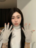 GOLOVEJOY高樂(lè )捷美甲手套女防紫外線(xiàn)防烤黑防曬防輻射涼感抑菌半指手套 灰 曬單實(shí)拍圖