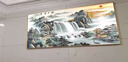 遲星十字繡山水畫(huà)客廳風(fēng)景掛畫(huà)流水生財帶框成品十字繡旭日東升流水 1.9米不帶框190*80cm 曬單實(shí)拍圖