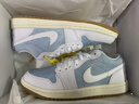 Jordan男女休閑鞋喬丹AJ1牛仔質(zhì)感 藍白情侶款運動(dòng)鞋HQ2004-400白藍36 曬單實(shí)拍圖