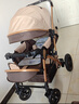 安貝尼嬰兒推車(chē)輕便可坐可躺0-3-6歲手推車(chē)四輪減震折疊寶寶雙向嬰兒車(chē) 至尊款-卡其色（四輪橡膠+四輪減震+大禮包） 曬單實(shí)拍圖