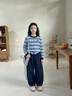 艾卡諾 I.KARNOW童裝女童超好看褲子套裝2026春款兒童針織毛衣彎刀牛仔褲洋氣韓版 兩件套【10383藍色針織衫+13236藏青牛仔褲】 110 曬單實(shí)拍圖