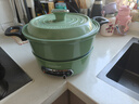 摩飛電器（Morphyrichards） 多功能鍋電火鍋家用分體式鴛鴦火鍋電炒鍋燒烤肉蒸煮炒煎電煮鍋MR9087 3L 清新綠【標配】涂層升級 曬單實(shí)拍圖