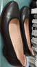 路施南真皮銀行工作鞋女黑色單鞋舒適職業(yè)正裝皮鞋上班鞋軟底工鞋空姐鞋 黑色3.5cm標準版(中配:皮里821Q 38 曬單實(shí)拍圖