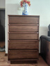 樸愫木作斗柜黑胡桃木實(shí)木斗柜復古客廳臥室靠墻儲物收納柜山脊五斗柜 曬單實(shí)拍圖