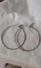 Lnieer925銀針高級感大圈圈耳環(huán)女2025年新款爆款耳環(huán)素圈圓圈夸張耳飾 【925銀針】銀色4cm大圓圈耳環(huán) 曬單實(shí)拍圖