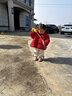 班喜迪女童羽絨服冬裝2026新款女寶寶洋氣衣服嬰幼兒外套兒童冬季小童裝 紅色 90 充絨量：62g 曬單實(shí)拍圖
